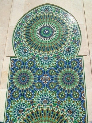 Casablanca 013 - Motifs mosquee Hassan II - Maroc