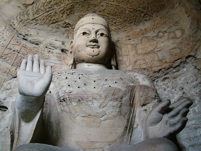Datong - Yungang Shiku -  013 - Boudha - Chine