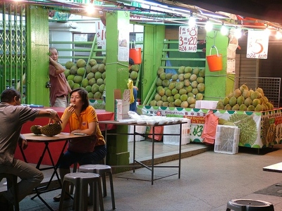 Singapour - 077 - Vente durian qui pue